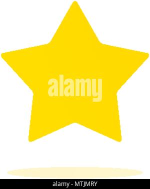 Gelb Bewertung stern Symbol. Golden bookmarck Zeichen Stock Vektor
