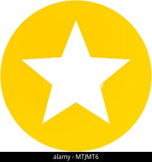 Einfache Lesezeichen kreisförmigen Symbol mit Stern im Inneren Stock Vektor