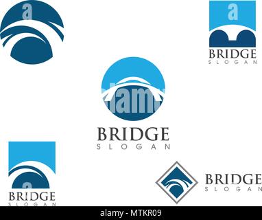 Brücke Symbol Vektor illustration Logo template Design Stock Vektor