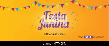 Festa junina Abdeckung Hintergrund template Design Stock Vektor