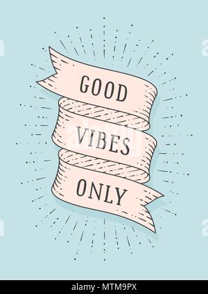 Gute Vibes Nur Stock Vektor