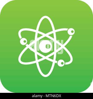 Die Moleküle der Atom Symbol Digital Green Stock Vektor