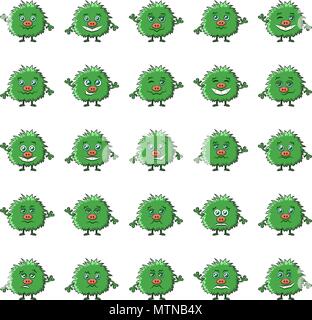 Cartoon Monster Smilies einstellen Stock Vektor