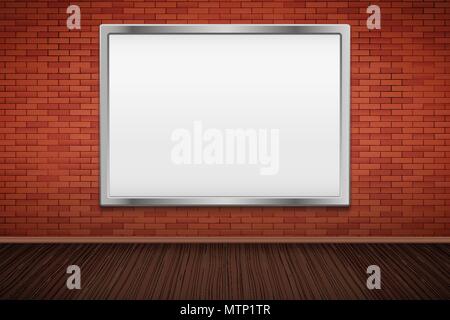 Leere mockup Anschlagtafel auf Wand Stock Vektor