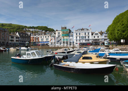 Hafen Dartmouth Devon, Großbritannien mit Boote Abbildung wie Öl Malerei Stockfoto