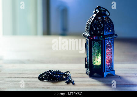 Ramadan Kareem Gebetsperlen/Eid Mubarak Ramadan Fanoos Stockfoto