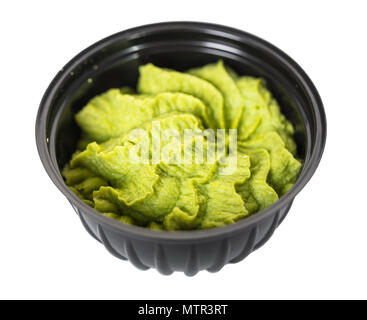 Wasabi im Paket auf weißem Hintergrund isoliert Stockfoto