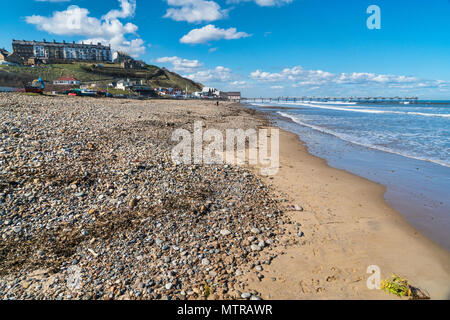 In Saltburn-by-the-Sea, Strand, Pier, Cleveland, North Yorkshire, England, Großbritannien Stockfoto