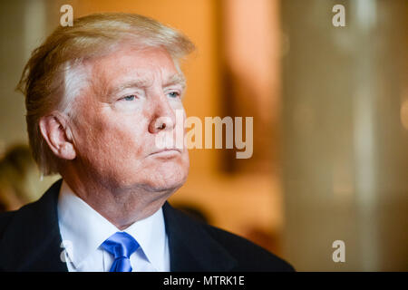 Präsident elect Donald Trump besuchen Sie das Grab des Unbekannten Soldaten für ihre eröffnungs Kranzniederlegung in Arlington National Cemetery, Arlington, Va., Jan. 19, 2017. (U.S. Armee Foto von Sgt. Alicia Marke/freigegeben) Stockfoto