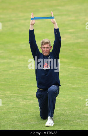 England's Keaton Jennings während einer Netze Sitzung in Leeds. Stockfoto