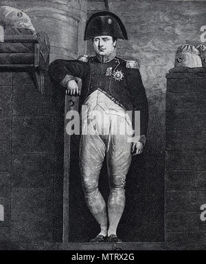 Napoleon I an Bord der HMS Bellerophon (UK). Napoleons ergeben. 1815. Porträt von Charles Lock Eastlake. Stockfoto