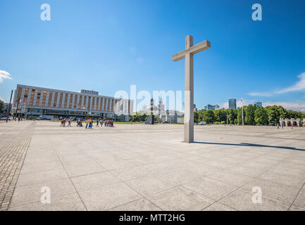 Kreuz in Warschau Square Stockfoto