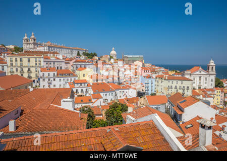 Panoramablick auf Lissabon Stadt Stockfoto