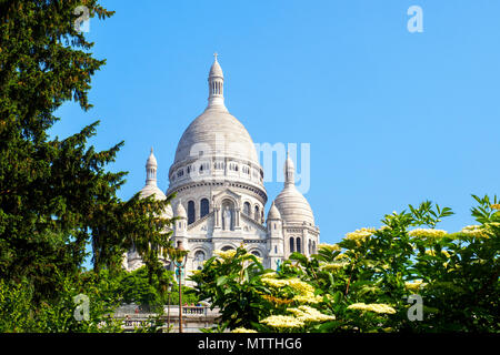 Basilika von Sacré-Coeur in Montmartre - Paris, Frankreich Stockfoto