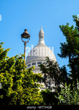 Basilika von Sacré-Coeur in Montmartre - Paris, Frankreich Stockfoto