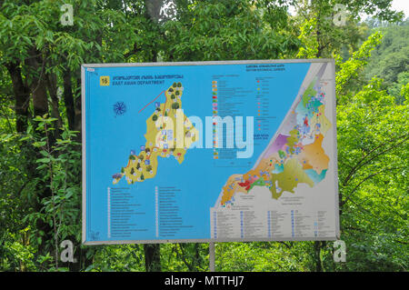 Batumi Botanischer Garten ist ein 108 Hektar großes Gebiet, 9 km nördlich der Stadt Batumi, der Hauptstadt der Autonomen Republik Adscharien, Georgia. Stockfoto