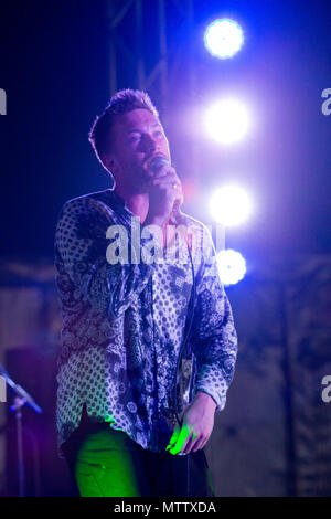 Matt Linnen, der X-Faktor, Im Park Festival, Southend, Essex © clarissa Debenham/Alamy Stockfoto