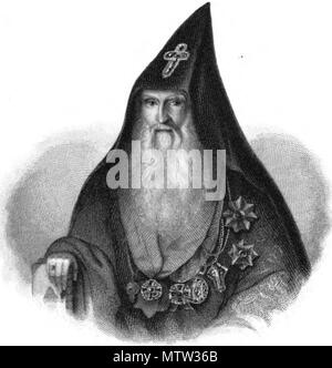 . English: Transkaukasia: Andeutungen über das Familien- und Gemeindeleben und die Verhältnisse socialen einiger Völker zwischen dem Schwarzen und Kaspischen Meere. 1856. August Franz Ludwig Maria von haxthausen Abbenberg (Freiherr) 438 Narses, Patriarch von Armenien Stockfoto