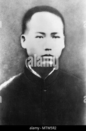 Mao Zedong (1893-1976), 1913, Chinesische Kommunistische Revolutionäre, die die Gründungsväter der Volksrepublik China, 1913 wurde Stockfoto