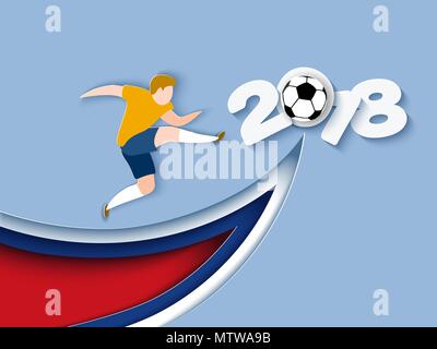 Fußball-Spieler 2018 Stock Vektor