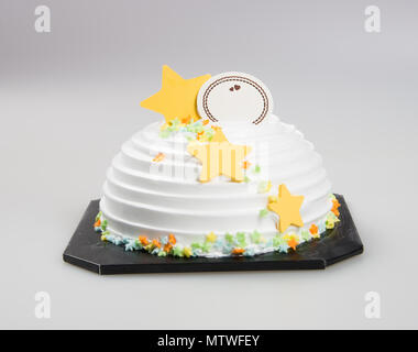 Geburtstag Kuchen oder Eis Kuchen auf Hintergrund Stockfoto