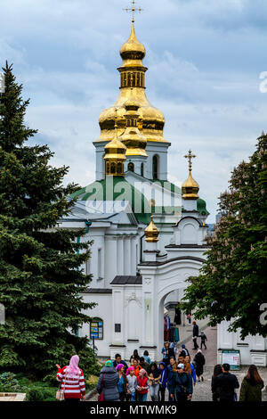 Kirche der Kreuzerhöhung, Pechersk Lavra Klosteranlage, Kiew, Ukraine Stockfoto