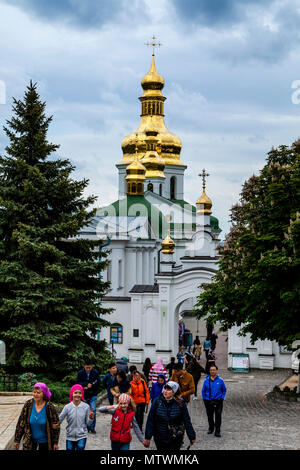 Kirche der Kreuzerhöhung, Pechersk Lavra Klosteranlage, Kiew, Ukraine Stockfoto
