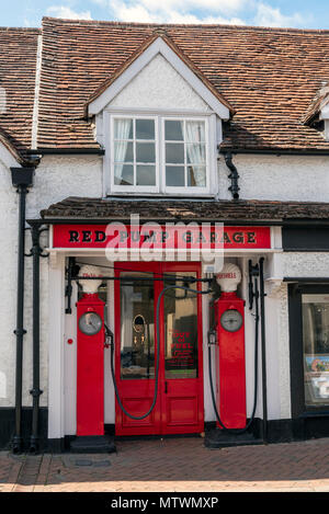 Red Pumpe Garage in Great Missenden, Roald Dahl Buch Stockfoto