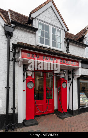 Red Pumpe Garage in Great Missenden, Roald Dahl Buch Stockfoto