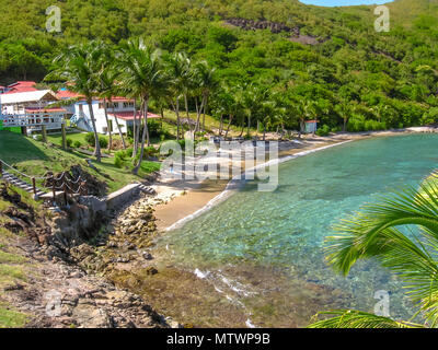 Am spektakulären Strand von Pain de Sucre, Terre-de-Haut, Archipel Les Saintes bei 15 Kilometer von Guadeloupe Französische Antillen, Karibik. Stockfoto