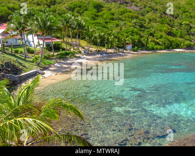 Am spektakulären Strand von Pain de Sucre, Terre-de-Haut, Archipel Les Saintes bei 15 Kilometer von Guadeloupe Französische Antillen, Karibik. Stockfoto