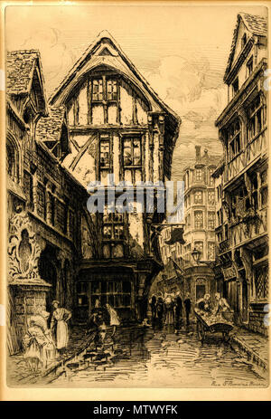 . Français: Rouen, Rue Saint-Romain-Gravure de Charles Pinet (19,5 x 28 cm). Vom 7. Dezember 2013, 21:39:27. Charles Pinet (1867 - 1932) Alternative Namen Charles F. Pinet Beschreibung Französische Maler Geburtsdatum / Tod 22. Januar 1867, am 10. August 1932 Ort der Geburt / Todes Paris, Frankreich Paris, Frankreich Arbeitsort Niederlande (1900 - 1925), Haarlem (1900 - 1925) Kontrolle: Q 2960017 VIAF: 220256210 SUDOC: 111639557 RKD: 95906 529 Rouen rue Saint-Romain Stockfoto