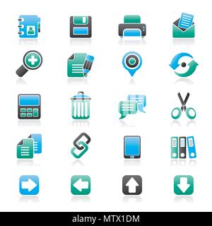 Internet Interface Symbole - Vektor Icon Set Stock Vektor