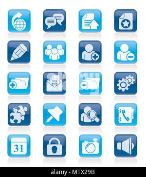 Internet blogging Symbole - Vektor Icon Set Stock Vektor