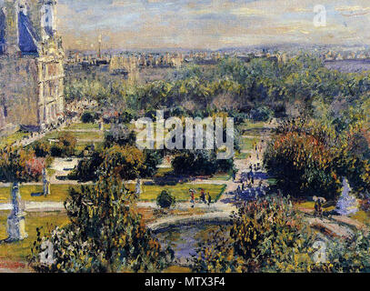 . Der Jardin des Tuileries (Studie). Français: Les Tuileries (ÉTUDE), Claude Monet, huile sur toile, musée Marmottan-Monet, Paris, Frankreich. . 1876. Claude Monet422 Monet-Tuileries - Marmottan Stockfoto