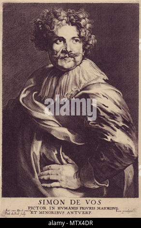 . Englisch: Simon de Vos [flämische Barock Maler, 1603-1676]. 17. Jahrhundert. Paul du Pont nach Antony Van Dyck 559 Simon de Vos Stockfoto