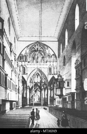 . Englisch: Chiore von Nidaros Chatedral, Trondheim, Norwegen, vor der Restaurierung (C. 1840). . Unbekannt 444 Nidarosdomen Chor vor der Restauration Stockfoto