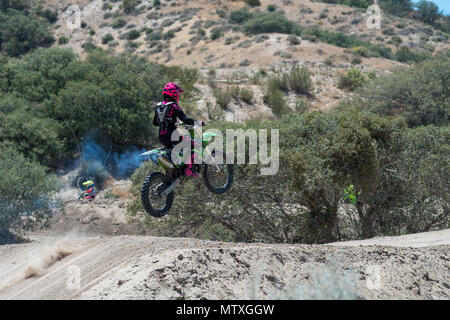 Motocross Rennen in Kalifornien. Stockfoto