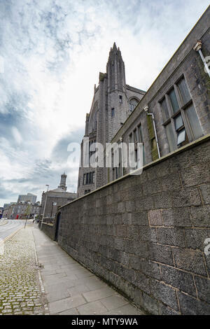 Hochformat der Marischal College in Aberdeen, Vereinigtes Königreich. Stockfoto