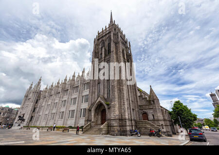 Marischal College und seine gotische Architektur in Aberdeen, Vereinigtes Königreich. Stockfoto