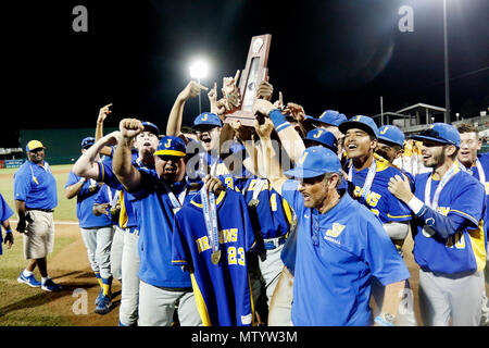 Fort Myers, Florida, USA. 31. Mai, 2018. OCTAVIO JONES | Zeiten. Jefferson High School besiegt Merritt Island in der Klasse 6 eine endgültige 2018 FHSAA Baseball Meisterschaften an der CenturyLink Sport an Hammond Stadium in Fort Myers, Florida, am Donnerstag, 31. Mai 2018. Credit: Octavio Jones/Tampa Bay Zeiten/ZUMA Draht/Alamy leben Nachrichten Stockfoto