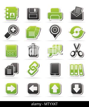 Internet Interface Symbole - Vektor Icon Set Stock Vektor