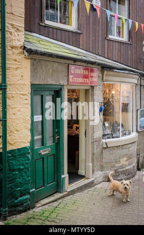 Die Stadt von Hay-on-Wye, Powys, Mid-Wales. Berühmt für Second-hand-buchläden und den jährlichen Hay Festival der Literatur Stockfoto