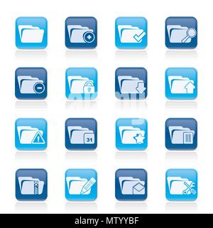 Andere Art von Ordner icons - Vektor Icon Set Stock Vektor