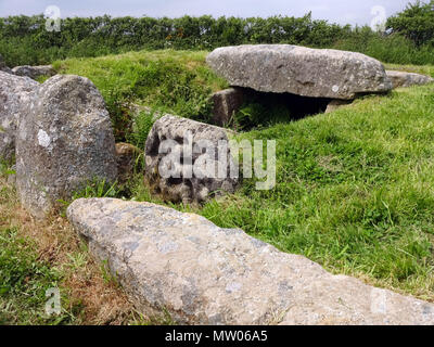 Tregiffian Grabkammer, antiken Stätte, West Cornwall GROSSBRITANNIEN Stockfoto