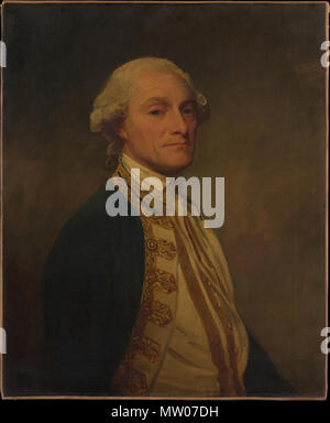 . Englisch: Gemälde "Admiral Sir Ogle Chaloner (1726 - 1816" von George Romney. Öl auf Leinwand, 76,2 x 62,5 cm. George Romney (Englisch, Beckside 1734 - 1802 Kendal) 494 Portrait ChalonerOgle Stockfoto