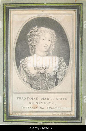 494 Portrait de Françoise Marguerite de Sévigné Stockfoto