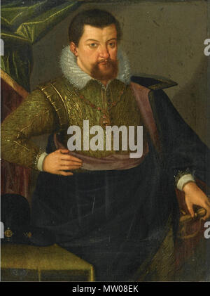 . Englisch: PORTRAIT VON JOHN GEORGE I (1585-1656), Kurfürst von Sachsen, stehen drei Viertel Länge und trug eine grüne Weste mit einem schwarzen Umhang. Vom 6. Juni 2015. Autor unbekannt, 1611 496 Portrait von John George I (1585-1656) Stockfoto