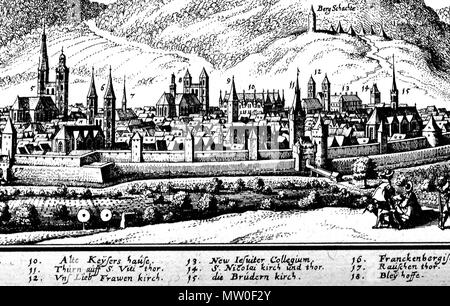 . English: Ansicht der Stadt Goslar, Ausschnitt.vor 1653. Matthäus Merian (1593 - 1650) Alternative Namen Matthäus Merian der Ältere; Matthaeus Merian; Matthias Merian Beschreibung Schweizer Kupferstich Kupferstecher und Verleger Geburtsdatum / Tod am 22. September 1593 vom 19. Juni 1650 Ort der Geburt / Todes Basel Bad Schwalbach Arbeitsort Schweiz (Zürich, Basel), in Frankreich (Nancy, Paris), Niederlande, Deutschland (Straßburg, Augsburg, Stuttgart, Oppenheim, Frankfurt) Kontrolle: Q 57968 VIAF: 32000392 ISNI: 0000 0001 2126 6236 ULAN: 500010137 50035966 LCCN: n NLA: 35706082 WorldCat 2 Stockfoto