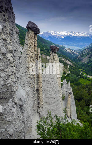 Suche alamy Alle Bilder die Pyramiden von Euseigne im Wallis, Schweiz Stockfoto